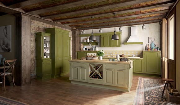 Классическая кухня из массива дерева